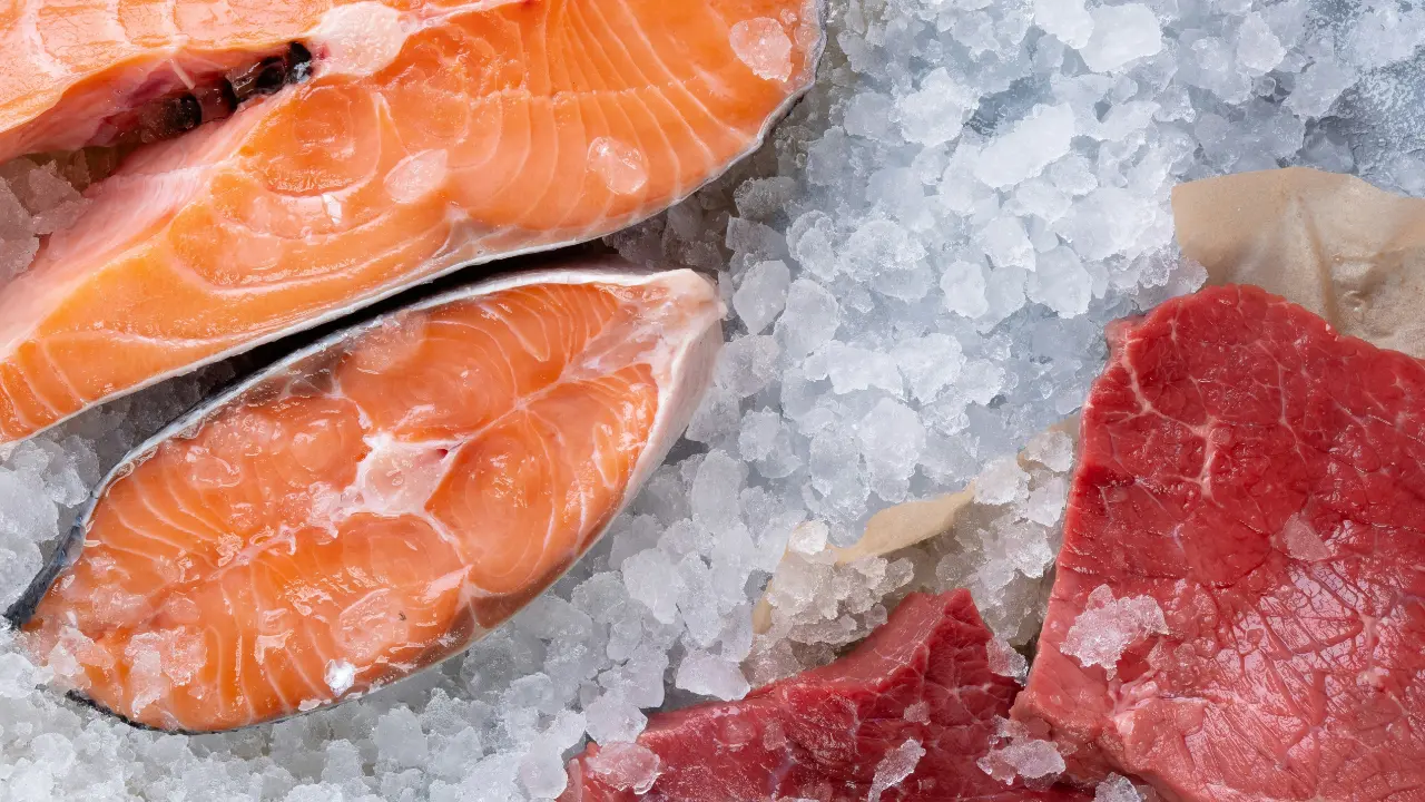 Saumon et bœuf préparés