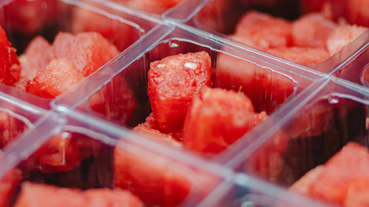 watermelon in plastic containers