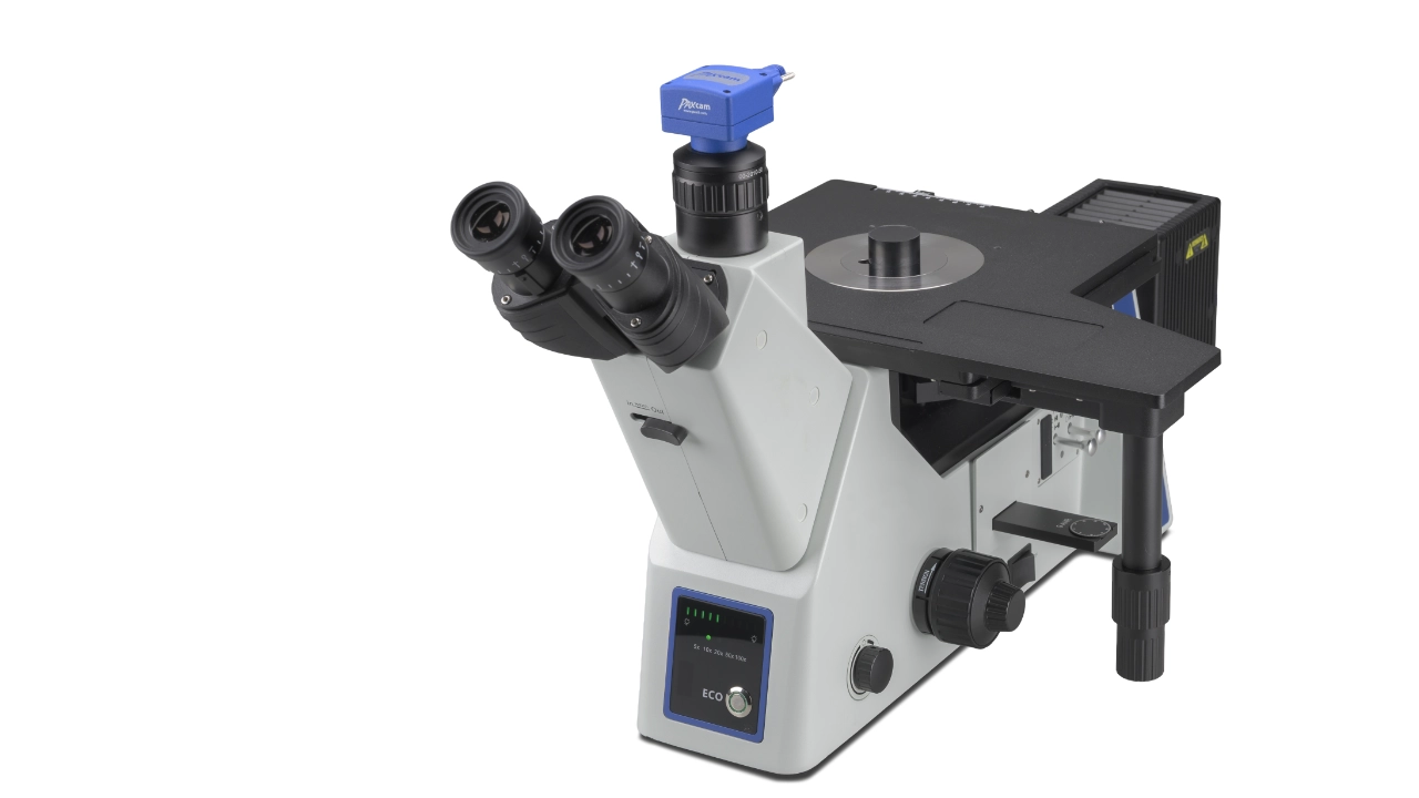 VX5 inverted digital microscope with attached digital camera