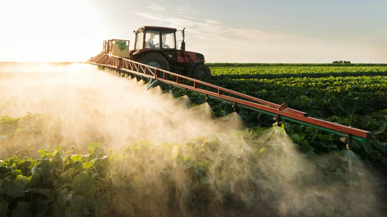 tracteur fertilisant les cultures