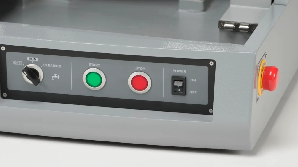safety controls for metallographic saw