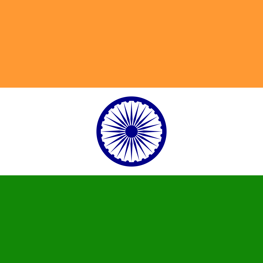 Bandera de la India - Cuadrada