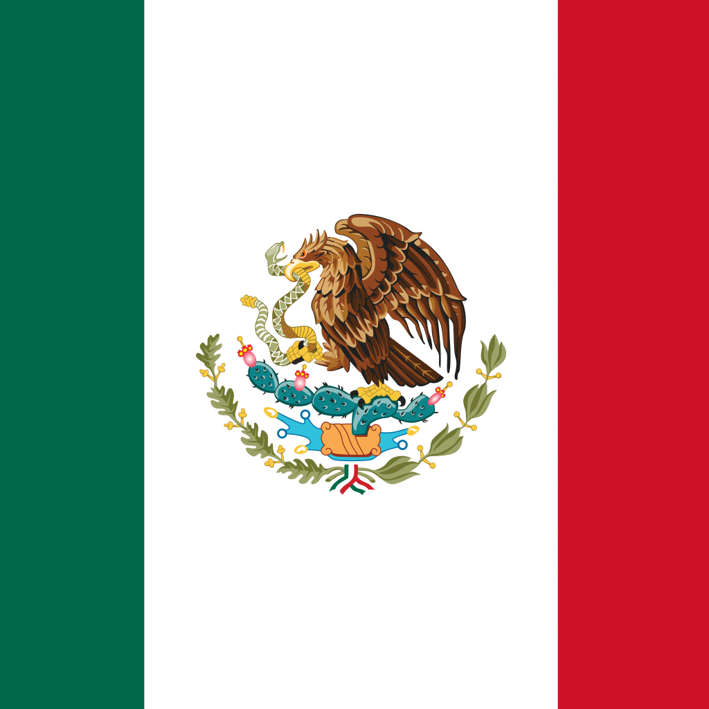 Bandera de México - Cuadrada