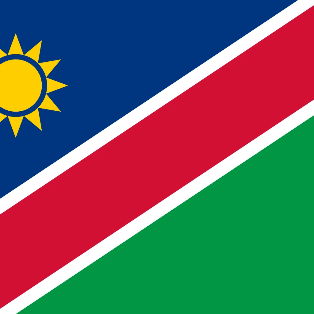 Bandera de Namibia - Cuadrada