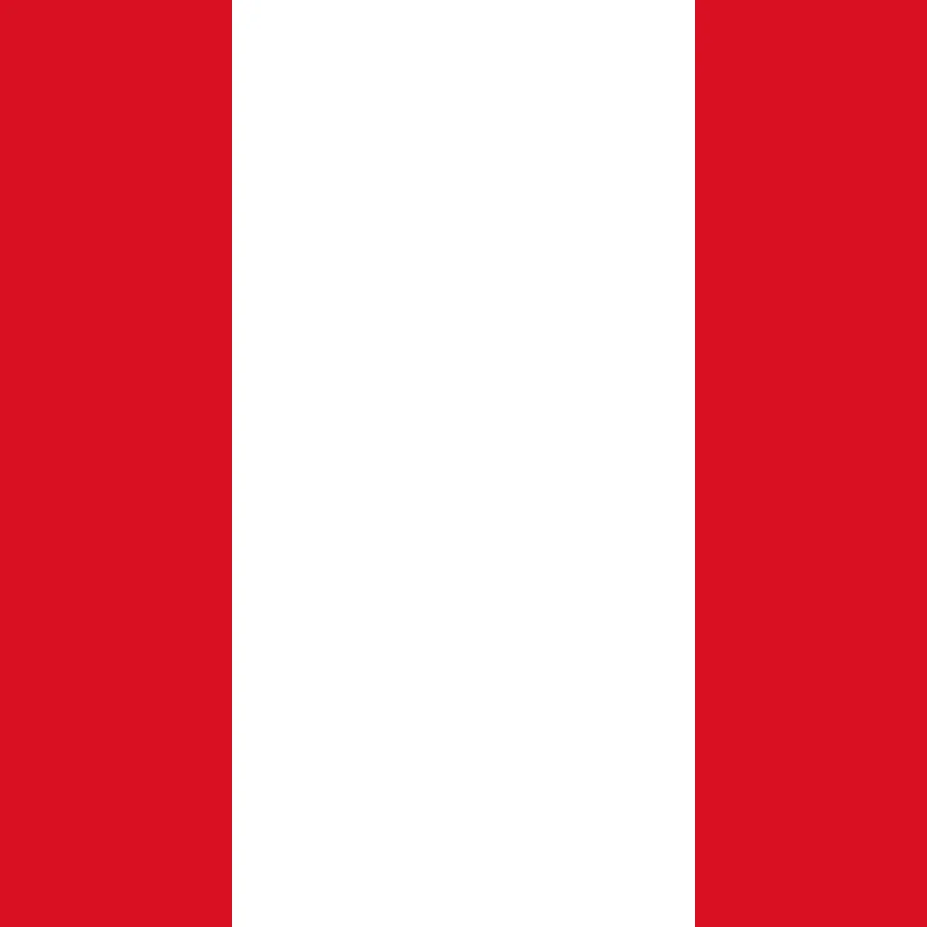 Bandera de Perú - Cuadrada