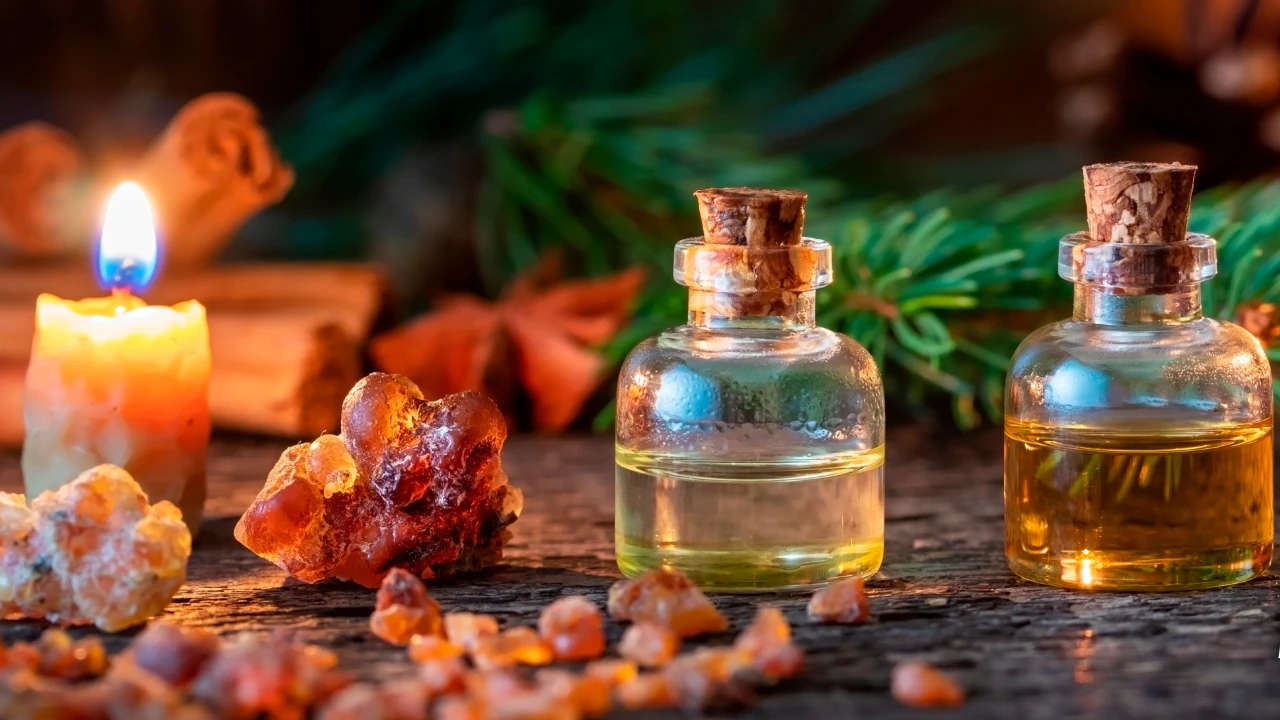 Essential Oils, Frankincense, Myrrh, Christmas image