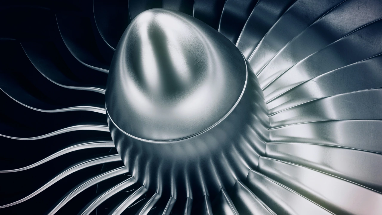 Titanium airplane engine blades